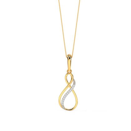 Twin Infinity Pendant Diamond Jewellery